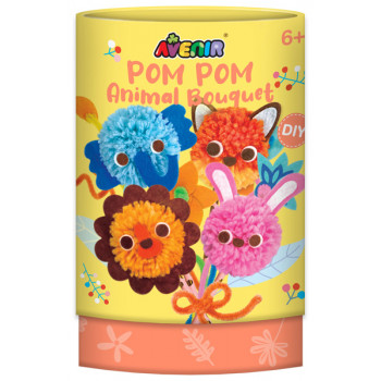 Kreativni set POM POM BUKET - ŽIVOTINJE 