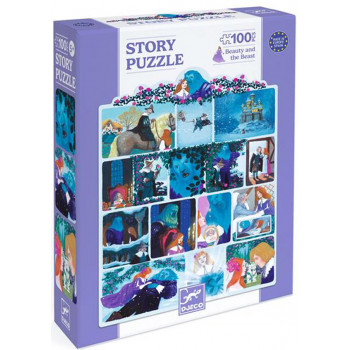 Puzzle za decu LEPOTICA I ZVER 100kom 