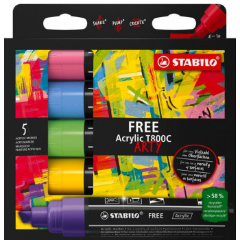 STABILO FREE markeri na vodenoj bazi ACRYLIC 1/5 