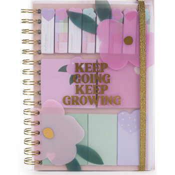 Notes sa spiralom A5 na linije KEEP GROWING 