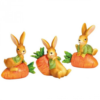 Uskršnja figura  ZEKA SA ŠARGAREPOM 6x8cm (tri vrste) 