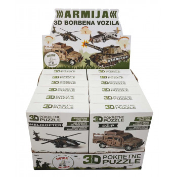 3D puzzle BORBENA VOZILA (više vrsta) 