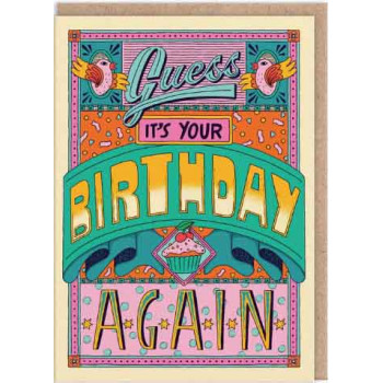 Čestitka GUESS IT'S YOUR BIRTHDAY AGAIN 