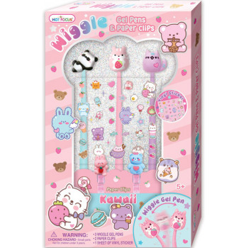 Set tri elastične gel olovke KAWAII FRIENDS 