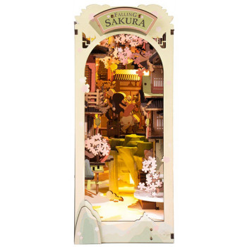 3D drvene puzzle/držač za knjige FALLING SAKURA 