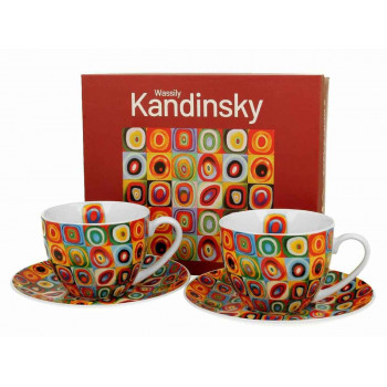 Set dve šolje sa tacnama SQUARES WITH CIRCLES - W. KANDINSKY 