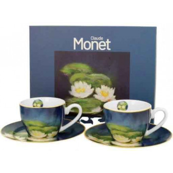 Set dve espreso šolje sa tacnama NENUFARS - C. MONET 
