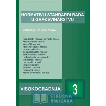 NORMATIVI I STANDARDI RADA U GRAĐEVINARSTVU-VISOKOGRADNJA 3- ZANATSKO-ZAVRŠNI RADOVI 