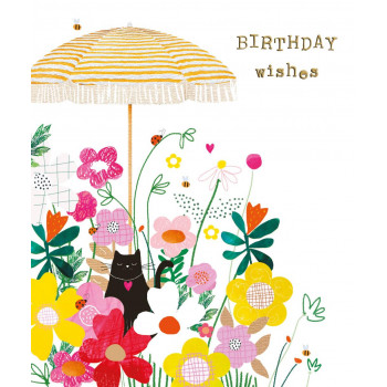 Rođendanska čestitka CAT IN GARDEN 