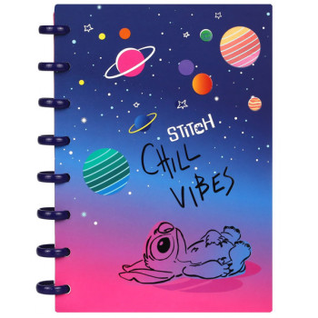 Notes A5 na kvadratiće STITCH - CHILL VIBES 