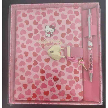 Notes HELLO KITTY sa ključićem i hemijskom 