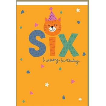 Rođendanska čestitka SIX - CAT HAPPY BIRTHDAY 