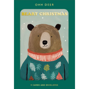 Set devet novogodišnjih i božićnih čestitki FESTIVE BEARS 