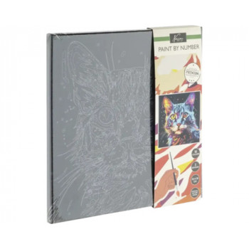 Kreativni set oboji po bojama MAČKA 30x30cm 