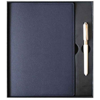 Rokovnik sa olovkom BOUTIQUES 19X25cm tamno plavi linije 