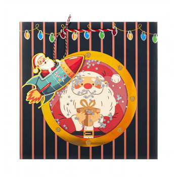 Ukrasna kesa DEDA MRAZ U RAKETI 