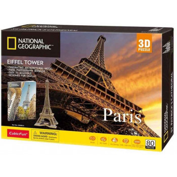CubicFun 3D puzzle EIFFEL TOWER PARIS 80 kom 