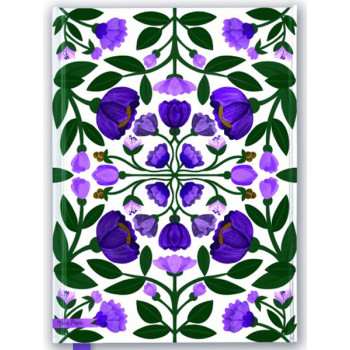 Notes NINA PACE: PURPLE FLOWERS 14x21cm 