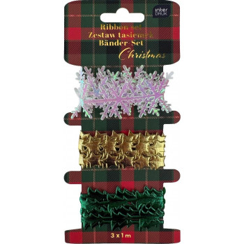 Novgodišnji set tri ukrasne trake 3x1m 