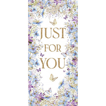 Čestika i koverta za novac BLUE BUTTERFLIES 9.5 x 19.5 cm 