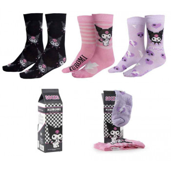 Čarape set tri para HELLO KITTY KUROMI 