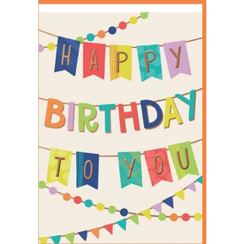 Rođendanska čestitka DECORATIVE FLAGS 