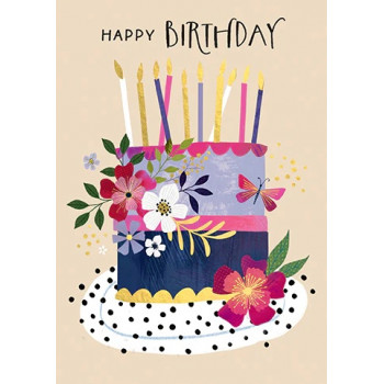 Rođendanska čestitka FLORAL BIRTHDAY CAKE 