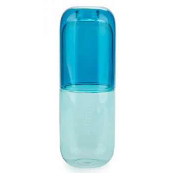 Flaša i čaša PILULA  plava 550ml 