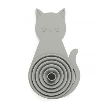 Sklopivi silikonski levak sa magnetom MEOW - GRAY 