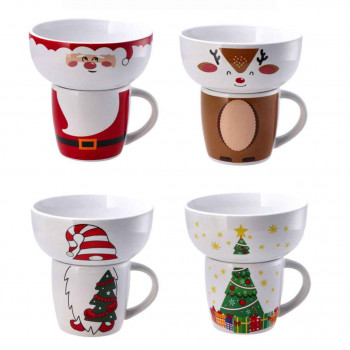 Keramička dekoracija NOVA GODINA SERVIZIO COLAZIONE 