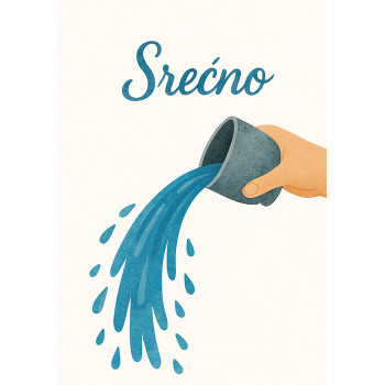 Čestitka POSUDA S VODOM 