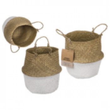 KORPA OD MORSKE TRAVE NATURAL BELA 20X17CM 