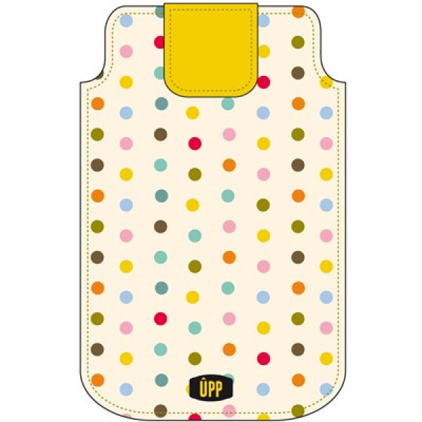 PHONE POUCH MINI DOTS ON CREAM 