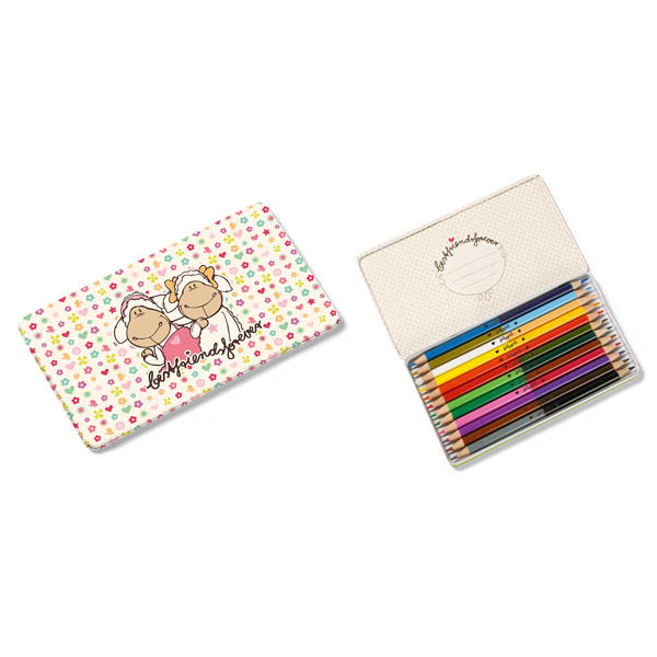 COLOURED PENCIL SET JOLLY AMY&FRANCES 12 PENCILS/24 COLOURS 