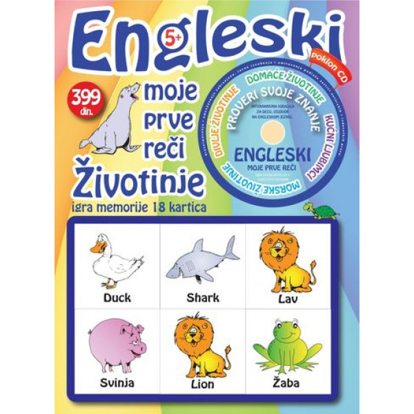 ENGLESKI MOJE PRVE REČI ŽIVOTINJE PLUS CD IGRALICA 
