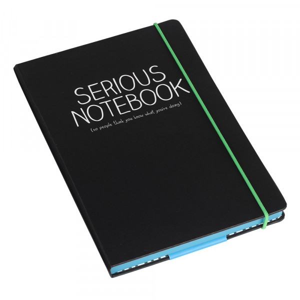 A5 SERIOUS NOTEBOOK BLACK 