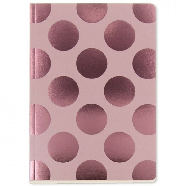 Sveska SHIMMER LARGE POLKA BLUSH A5 NOTEBOOK 