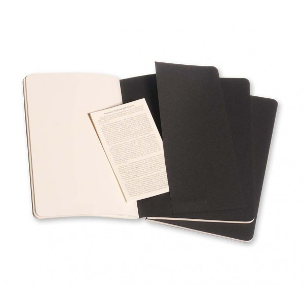 Set A5 notesa MOLESKINE BLACK - prazni listovi 