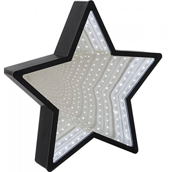 Ogledalo INFINITY MIRROR STAR BLK LED 