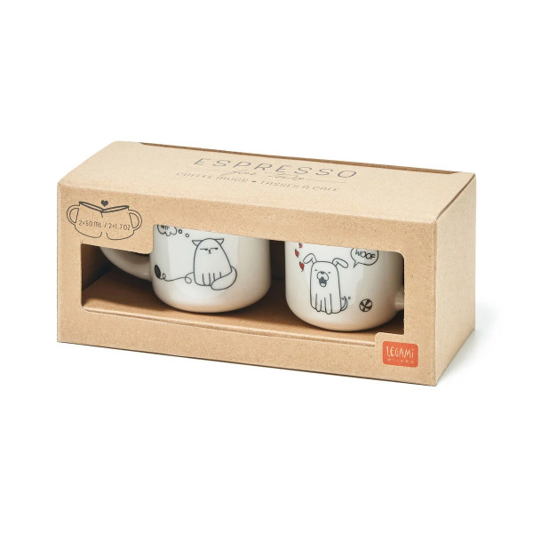 Set dve šolje za kafu 50ml DOG& CAT 