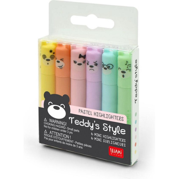 Set TEDDY S STYLE  MINI PASTEL HIGHLIGHTERS 