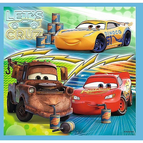 Puzzle 3 u 1 DISNEY CARS Preparations for the race 