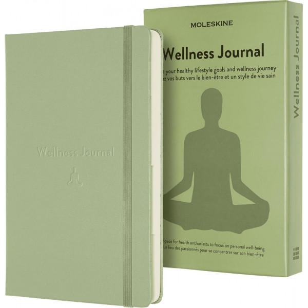 Notes Wellness Journal A5 MOLESKINE 13x20 cm Zeleni (tvrde korice) 