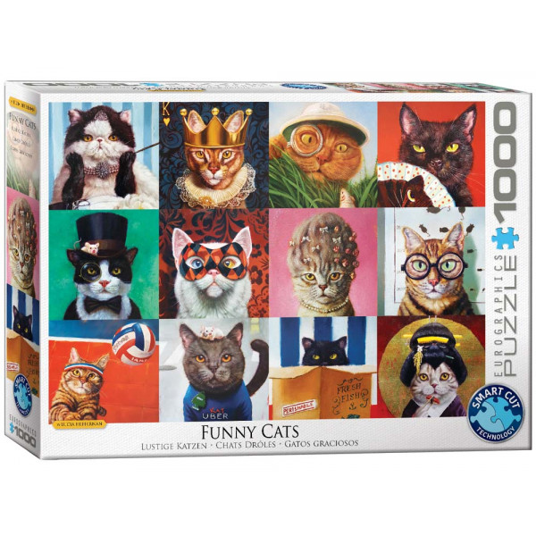Puzzle FUNNY CATS BY LUCIA HEFFERNAN 1000 kom 
