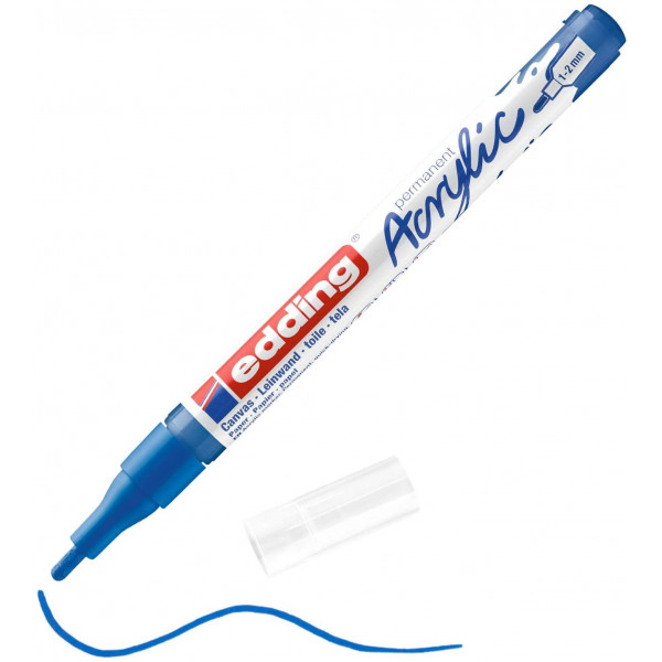 AKRILNI MARKER E-5300 FINE 1-2MM OBLI VRH EDDING PLAVA 