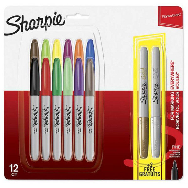 SHARPIE set markera FINE 12+2 