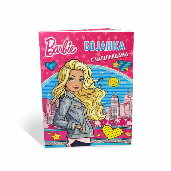 BARBIE BOJANKA S NALEPNICAMA 