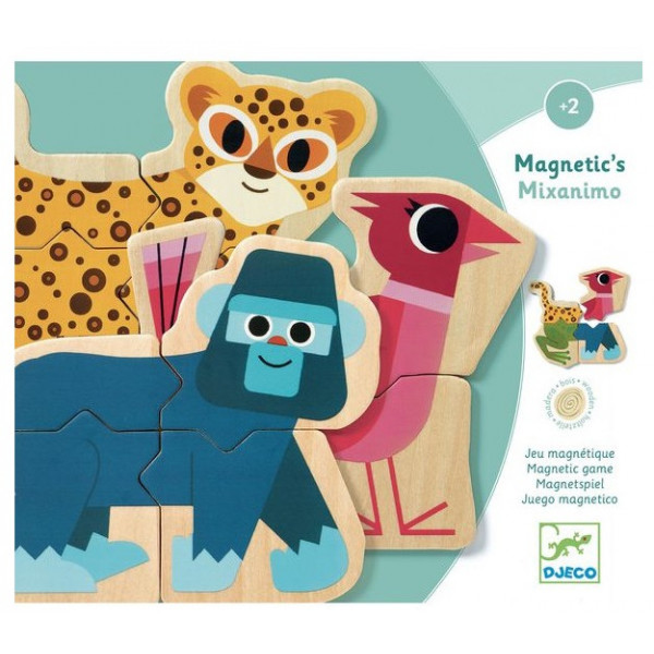 Drveni set magnetnih slagalica <br />
 MIXANIM 