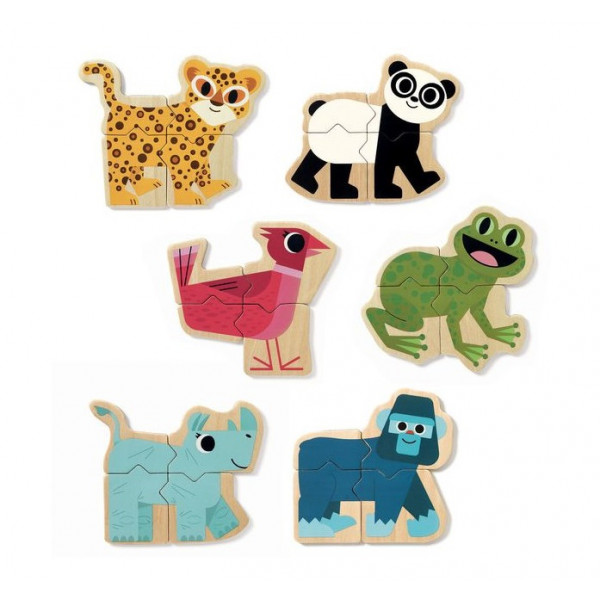 Drveni set magnetnih slagalica <br />
 MIXANIM 