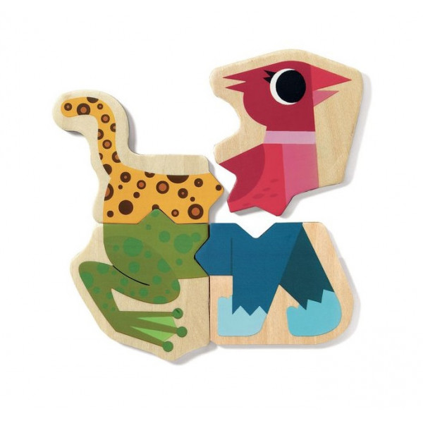 Drveni set magnetnih slagalica <br />
 MIXANIM 